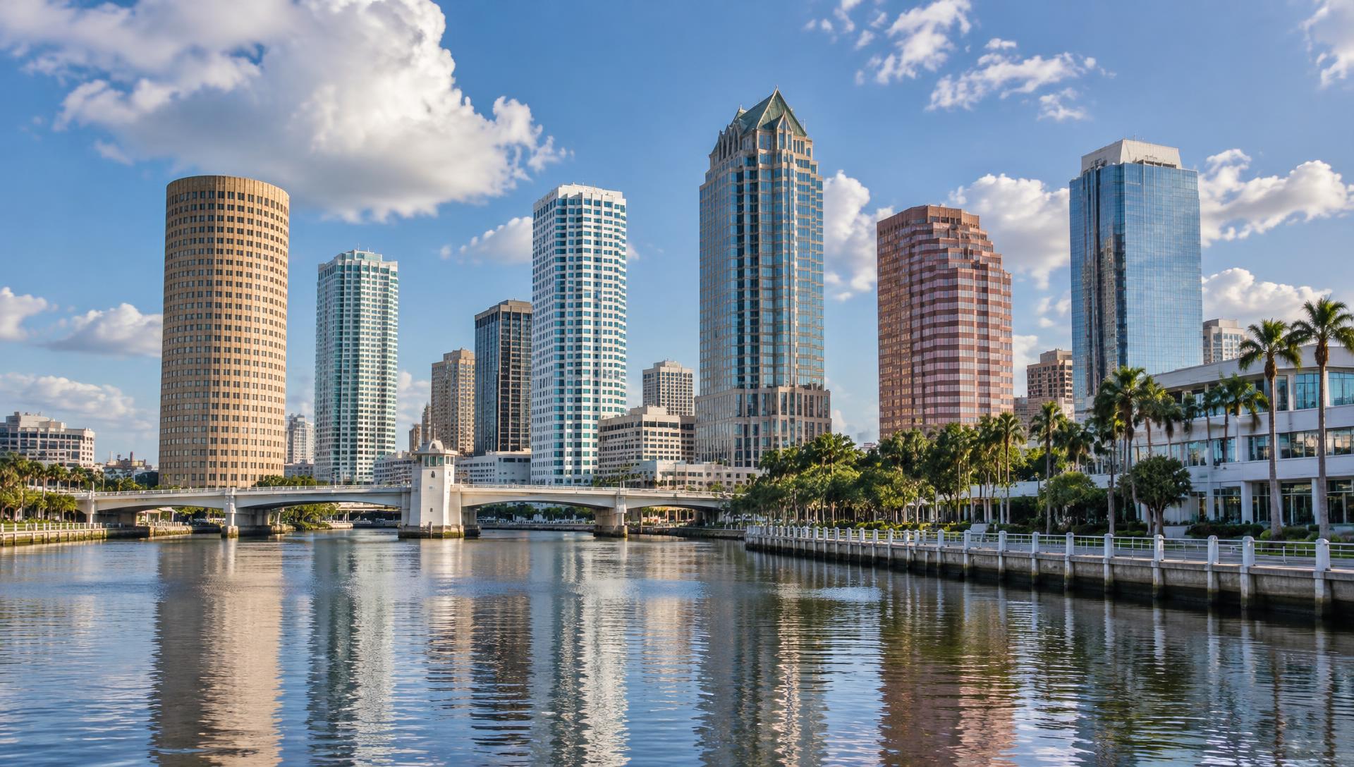 Tampa's downtown skyline along the Hillsborough River